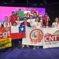 Diretoras do Sindicato e da CNTTL participam e falam ao público no 3° Encontro Internacional de Mulheres da FUTAC na Venezuela